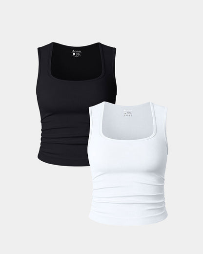 Sleeveless  Square Neck Shirts