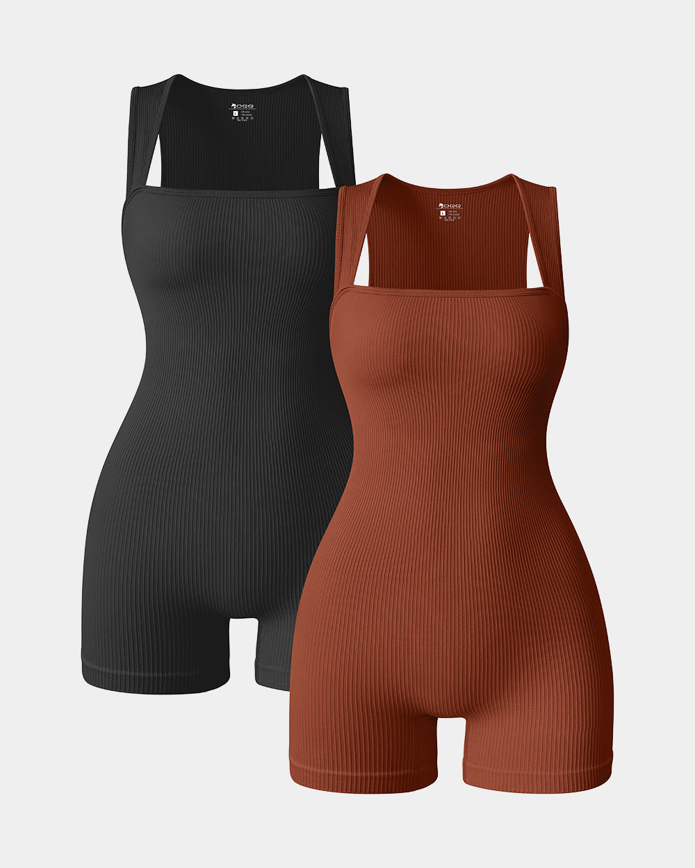Square Neck Sleeveless Rompers
