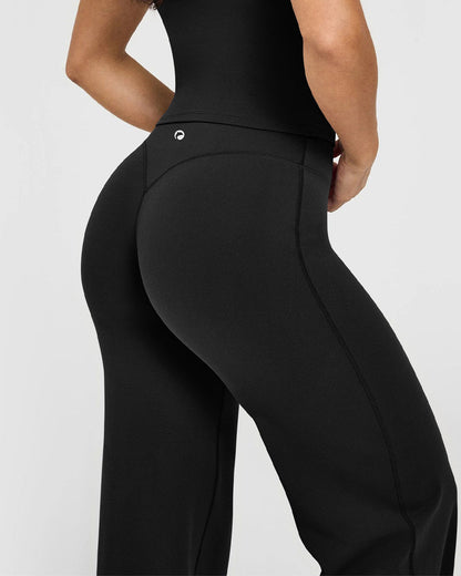 High Waist Stretch Casual Soft Straight Leg Bottoms
