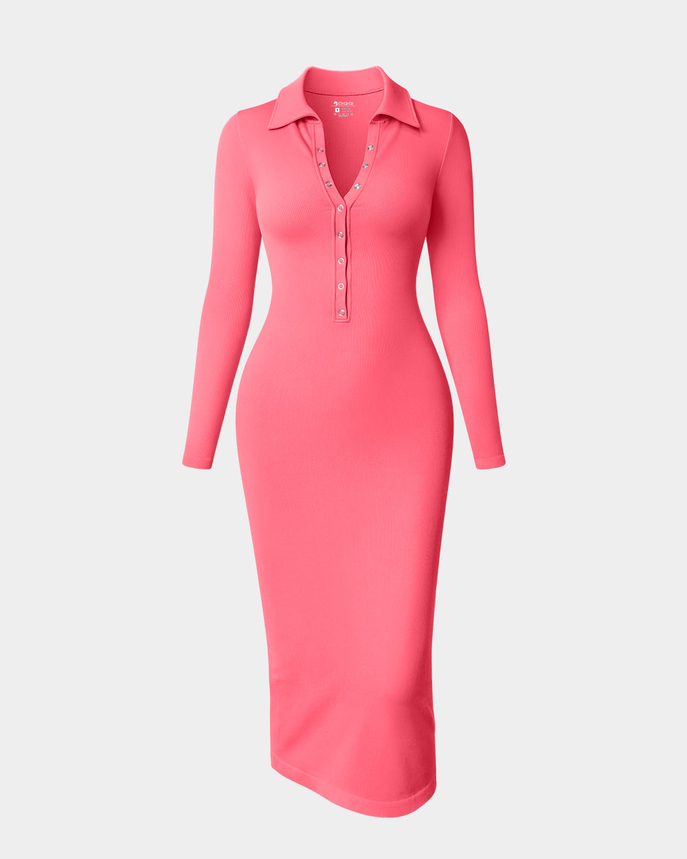 Ribbed Back Slit Button Down Bodycon Elegant Party Dresses