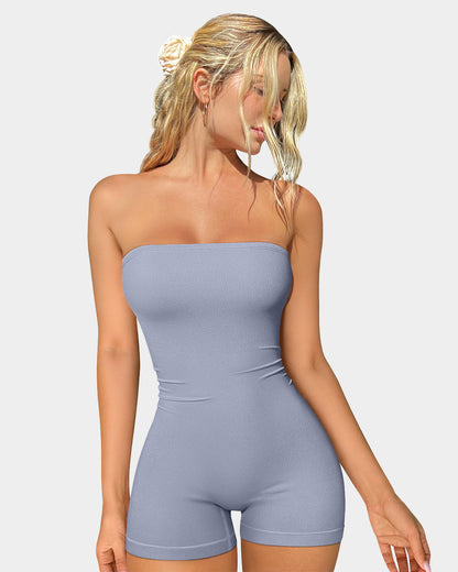 Strapless Basic Rompers