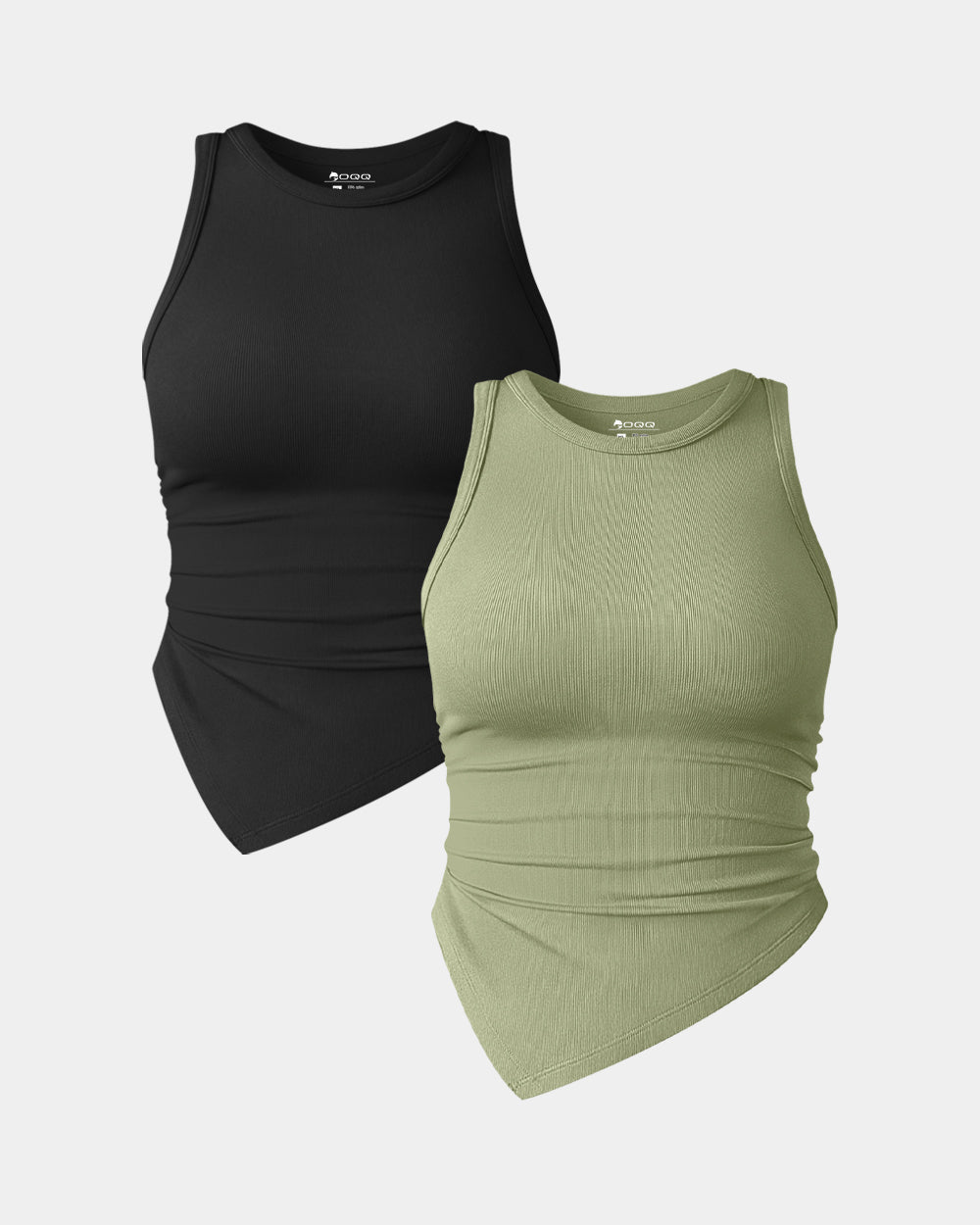 Ruched Sleeveless Tee Shirts