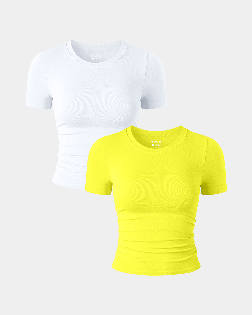 Short Sleeve Neck Ruched  Fitted Crop Tops