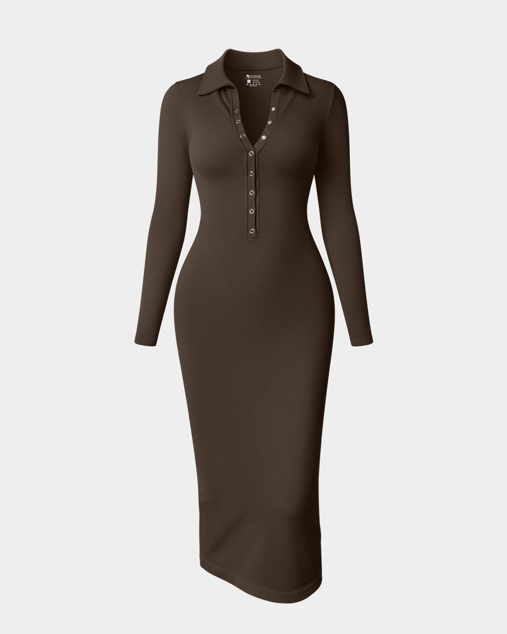 Ribbed Back Slit Button Down Bodycon Elegant Party Dresses