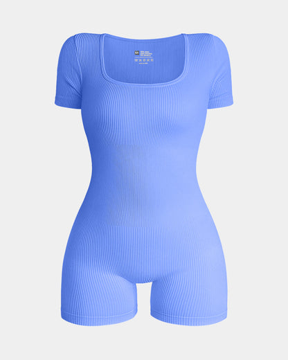 Square Neck Exercise Rompers