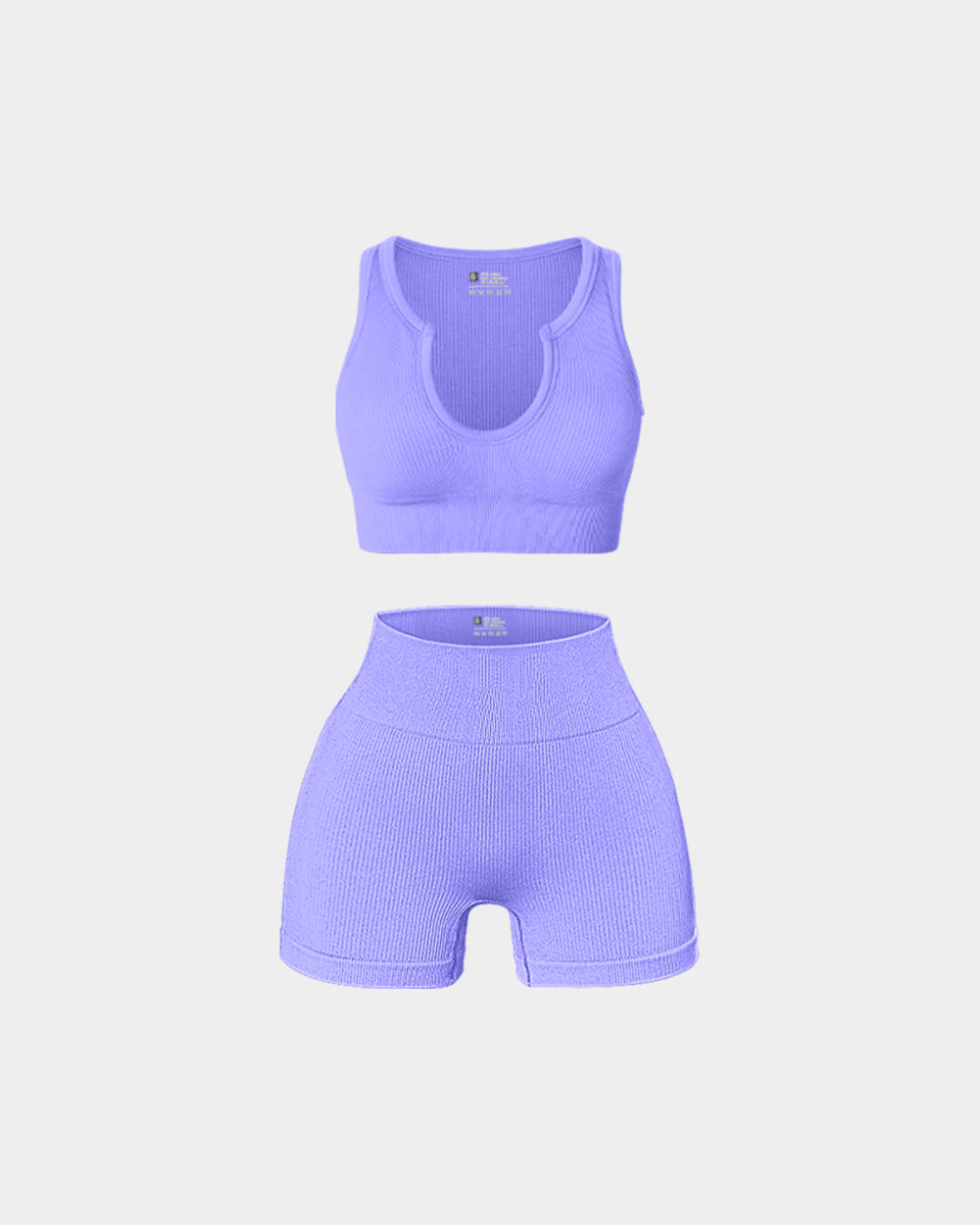 High Waist Leggings with  Cloud-Shaped Collar Sports Bra Exercise Set