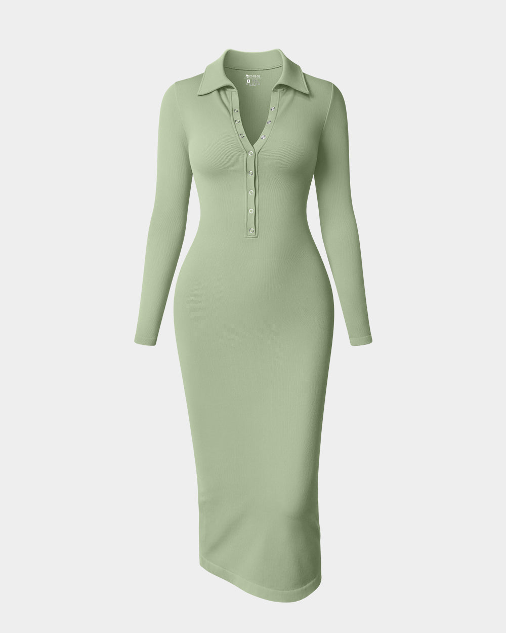 Ribbed Back Slit Button Down Bodycon Elegant Party Dresses