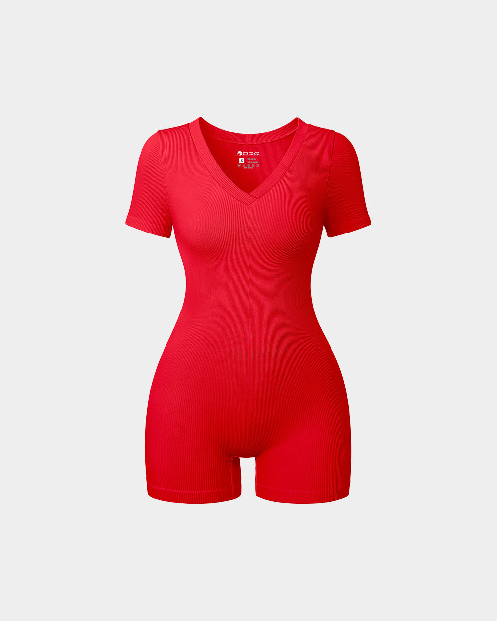 Short Sleeve V Neck Romper