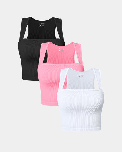 Sleeveless Square Neck Tops