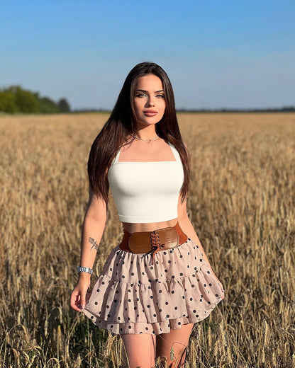 Sleeveless Square Neck Tops