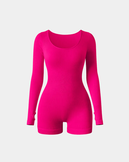 Long Sleeve Round Neck  Rompers