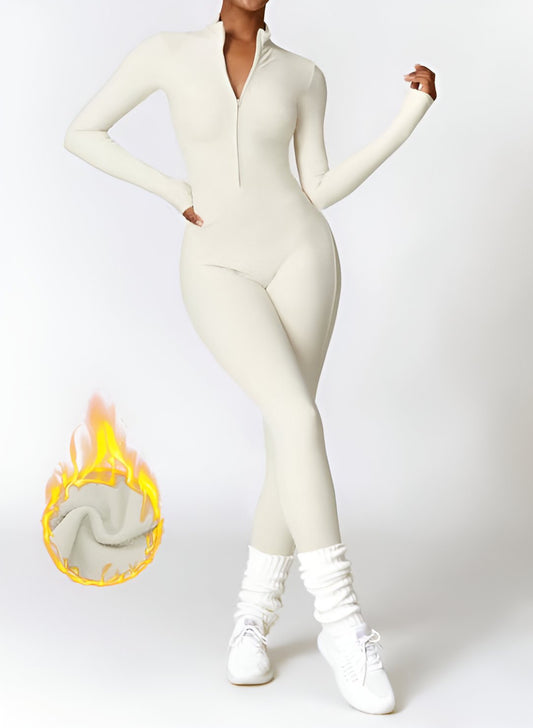 Solira Thermal Jumpsuit – Long Sleeve Zip-Up One-Piece