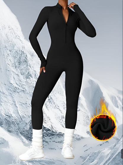 Solira Thermal Jumpsuit – Long Sleeve Zip-Up One-Piece