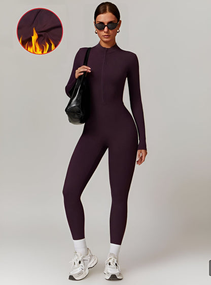 Solira Thermal Jumpsuit – Long Sleeve Zip-Up One-Piece