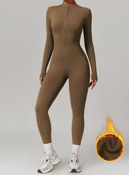 Solira Thermal Jumpsuit – Long Sleeve Zip-Up One-Piece
