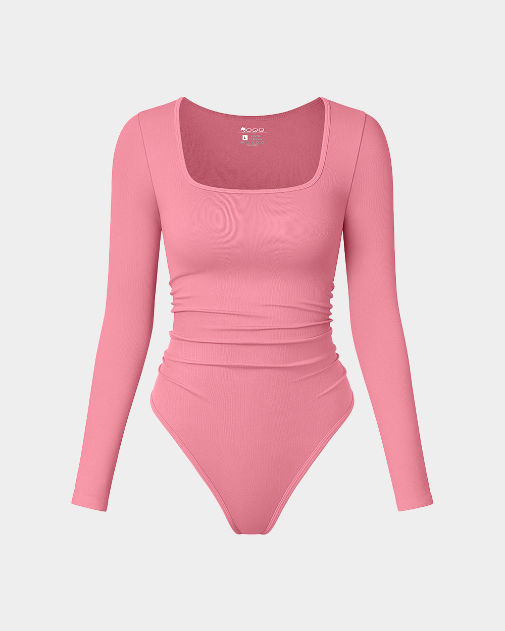 uched Long Sleeve Square Neck Stretch Bodysuits