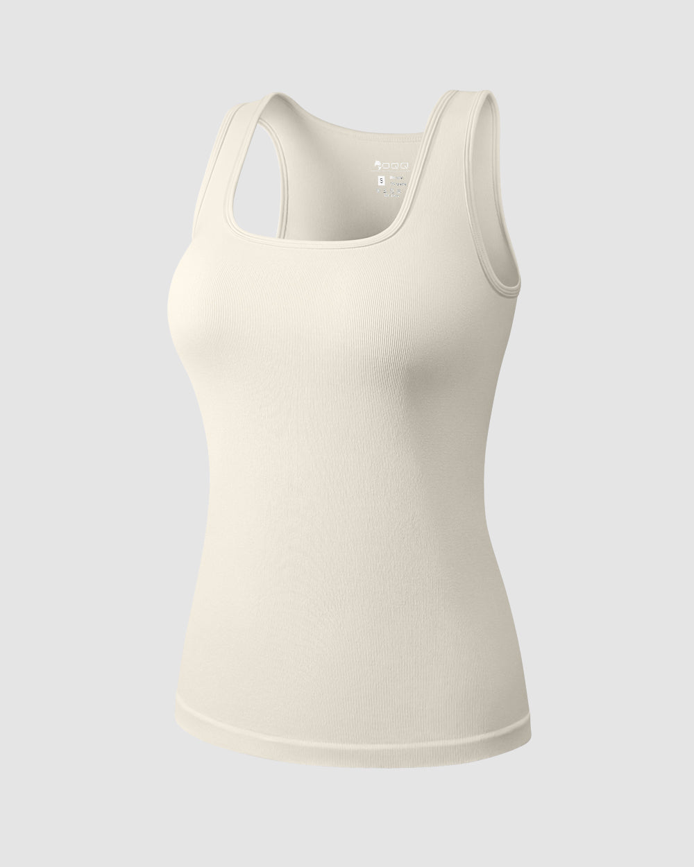 Square Neck Fitted Layer Sleeveless Tank Tops