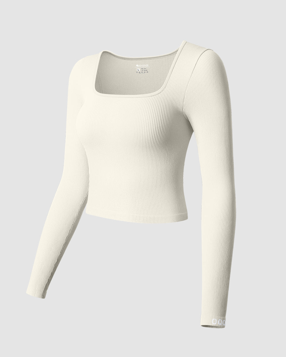 Long Sleeve Square Neck Tee Shirts Tops