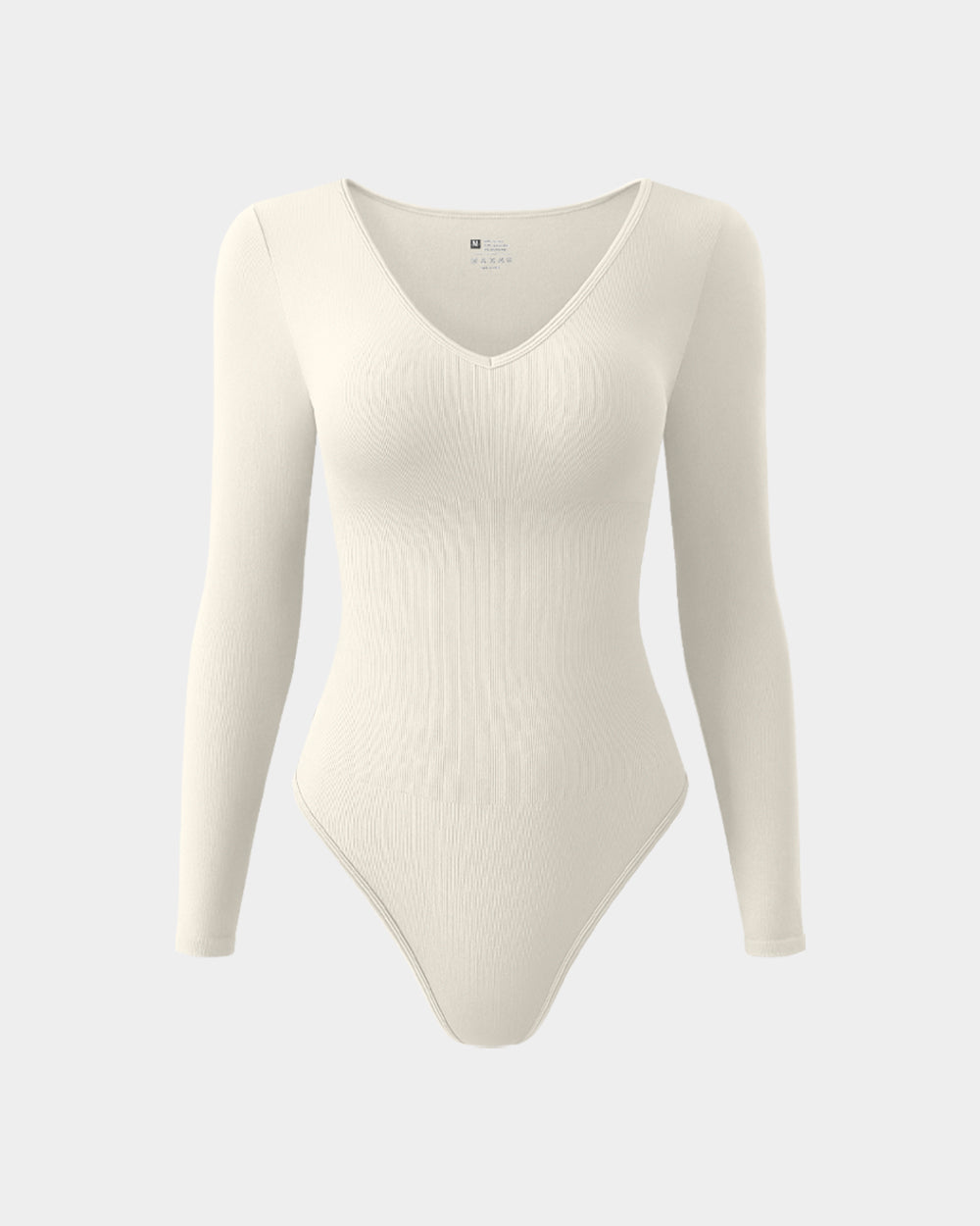 Sexy Ribbed T Shirt V Neck Long Sleeve Bodysuits