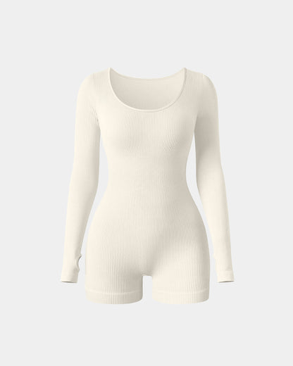 Long Sleeve Round Neck  Rompers