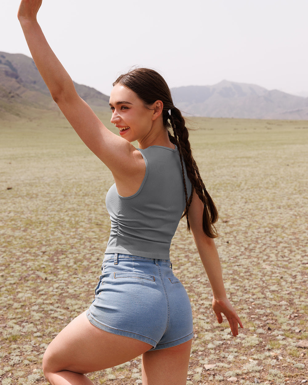 Sleeveless  Square Neck Shirts